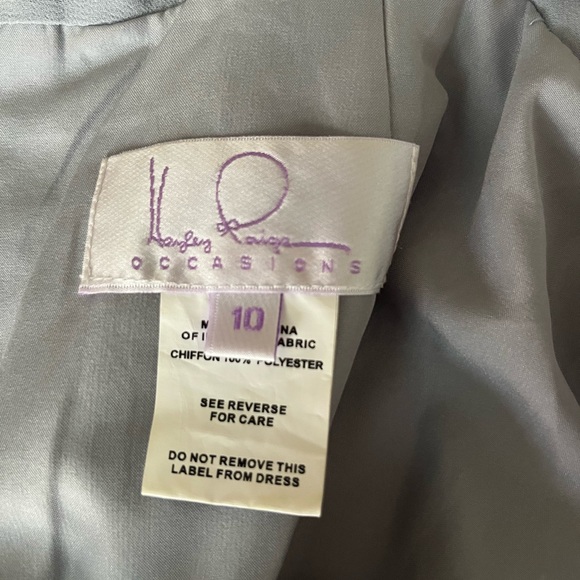 Hayley Paige Occasion Collection Bridesmaid Sky Blue Size 10 34B - Picture 5 of 5